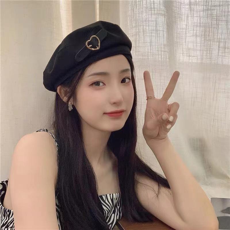 Einfache Damen-Baskenmütze für elegante Dame Winter Damen Malermütze Baumwollmützen Karomuster Vintage Achteckige Lässige Herbstmütze