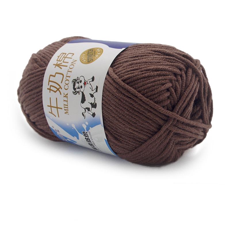 1Pc 50g Crocheting Milk Cotton Yarn Hand Knitting Sweater Blanket Hat Threads Crochet Amigurumi Bag Line 95m