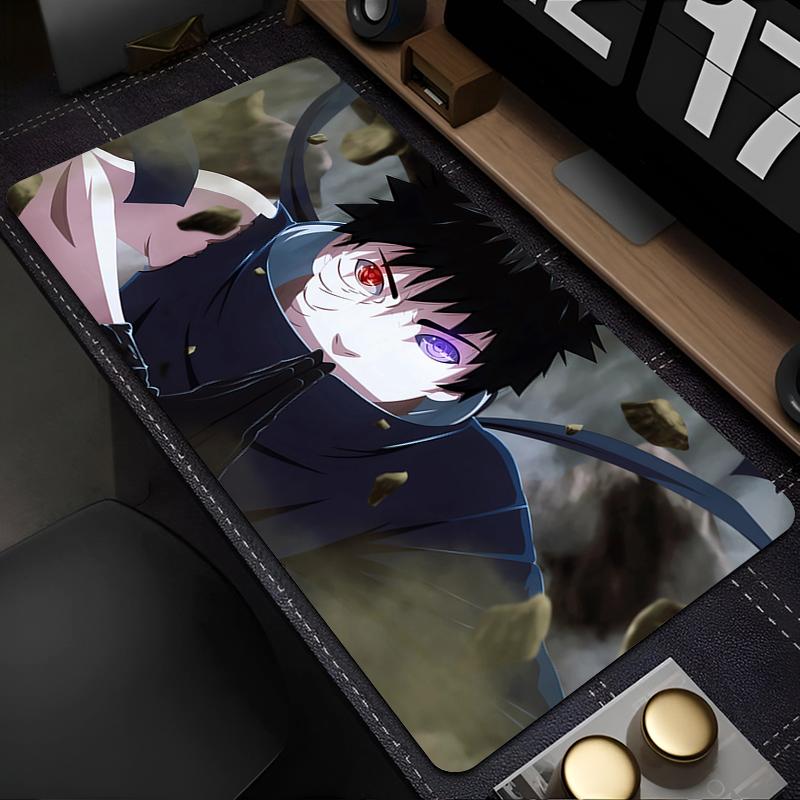 90x40cm Mouse Pad Anime Naruto Obito Uchiha Gamer Computer xxl Mousepad Gaming Accessories Tablet Varmilo Keyboard Pad Mausepad