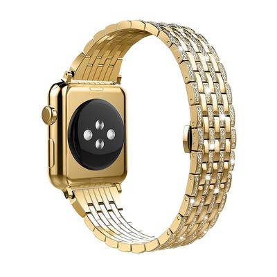 Classic Luxury Diamond Strap for Apple Watch Band 44mm 40mm 7/6/SE/5/4/3/2 Iwatch Band 42mm 38mm 45mm 41mm Stainless Steel Bracelet