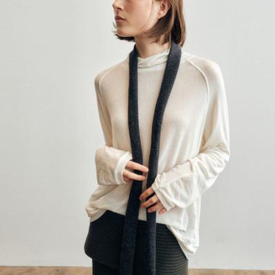 CITTA Wool Blended Knit Tie Muffler_CTA935(Charcoal)