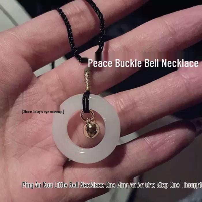 Trendy Woven Jade Safety Buckle Necklace for Students & Couples