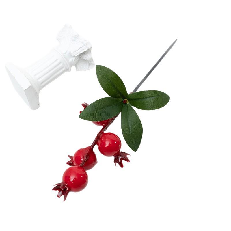 Artificial Pomegranate Branch for DIY Flower Arrangements, New Year Decor
