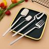 Silverware Set Satin Finish 24-Piece Stainless Steel Flatware Set Kitchen Utensil Set Service for 6 Dishwasher Safe