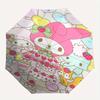 Happy Birthday My Melody Automatic Open/CloseUmbrella-CuteUmbrella with Cute Design, Portable 3-Fold Compact Umbrella for Men & Women, Valentine's Day