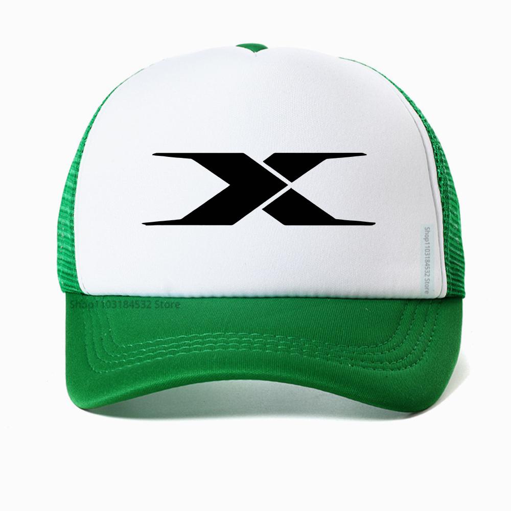 Unisex sommar X-bokstavstryckt basebollkeps trendig avslappnad sportnät truckerhattar Andningsbar justerbar snapback-kepsar