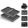 2Pieces Air Fryers Compatible Waffle Pan Set Silicone Bakeware with Handle Oven Safe Waffle Molds for Easy Removal