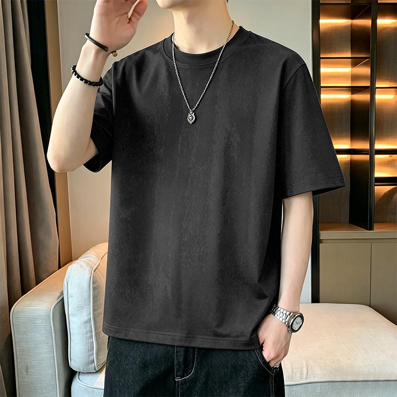 Short-sleeved T-shirt, Round Neck, Half-sleeved Bottoming Shirt, Plus Size Men's Top