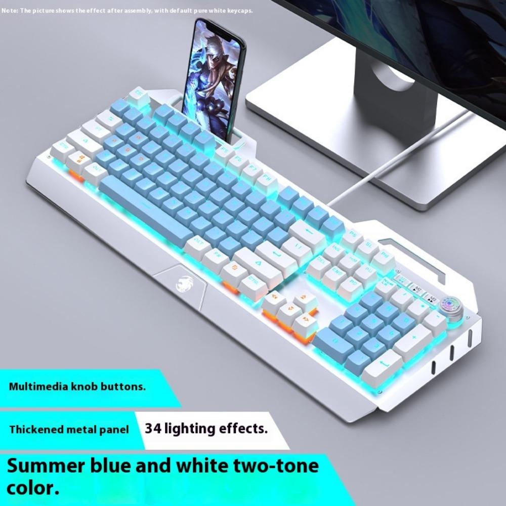 Mechanical Keyboard, Wired Mouse Set, Game Computer, E-sports, Green Axis, Wireless Keyboard and Mouse Special