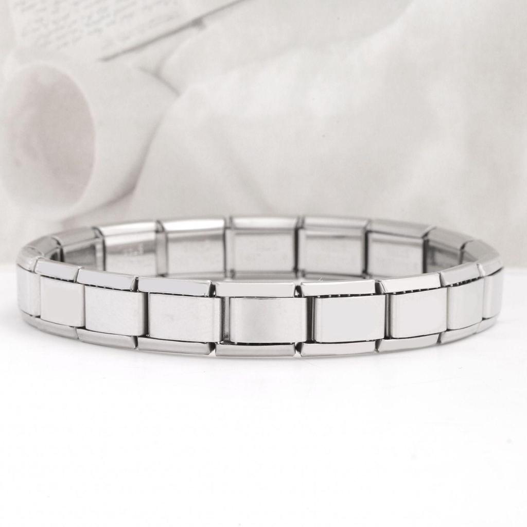 Brățară Populară Modulară din Oțel Titan - Accesoriu Elegant DIY pentru Petreceri de Tineret
