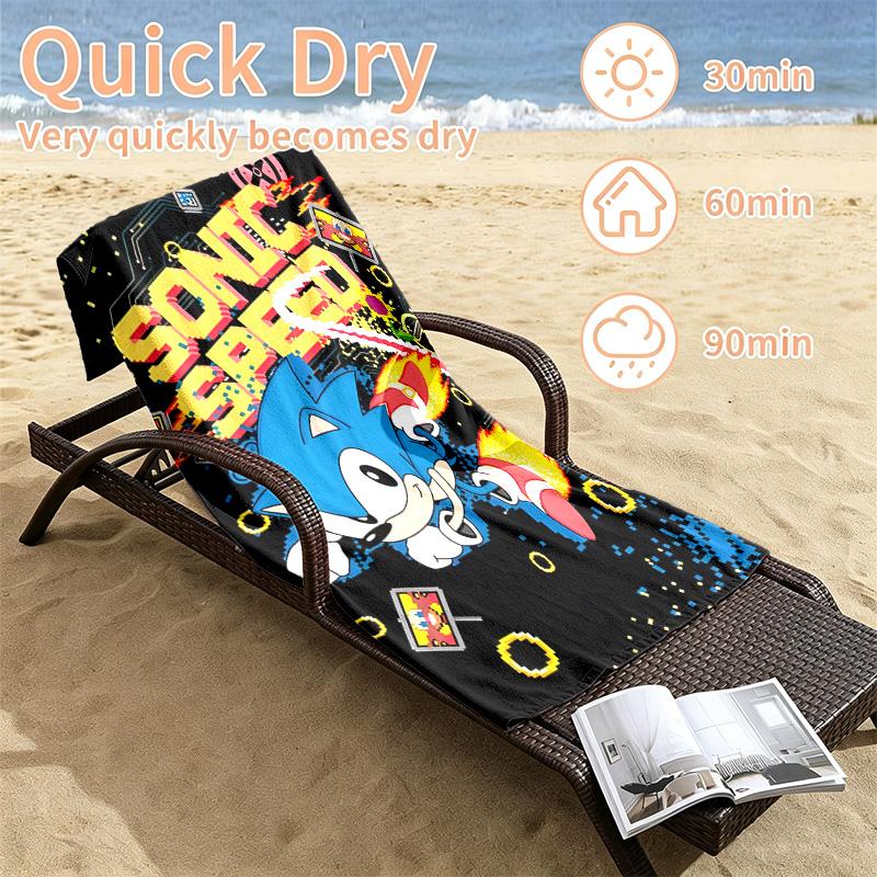 Sonic Beach towels also serve as bath towels summer essential a musthave for the outdoors the beach and the pool