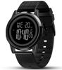 BUREI Digital Date Stopwatch Men's Watch, Luminous, Waterproof, Display, Black, Outdoor, Large, Easy-to-Read, Multi-Function