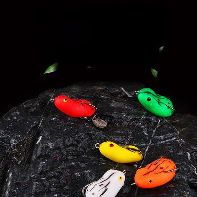 New Thunder Frog Bionic Lure Set: Japanese Double Hook Soft Bait for Special Black Fish Simulation.