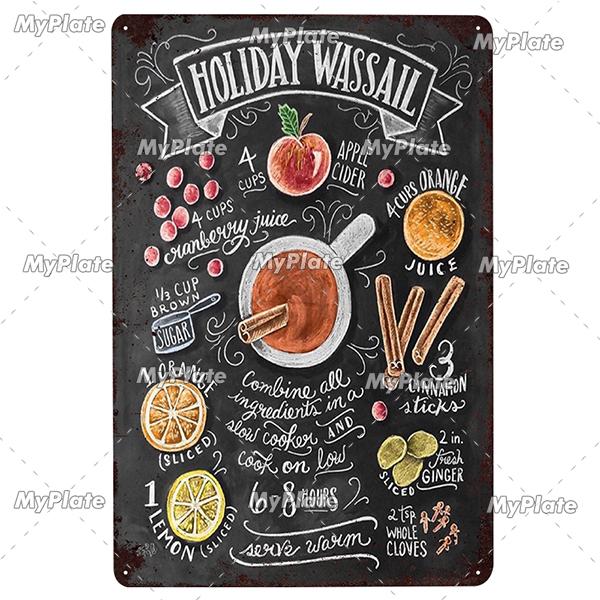 Kitchen Vintage Tin Sign Metal Sign Decorative Plaque Wall Decor Man Cave Club Decoration