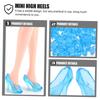 Alasum 30 Pairs Mini High Heel Shoes Set for Dolls, Crystal-Like Plastic, Dollhouse Decoration, 3.00 X 1.50 X 1.00 Cm, Miniature Shoes for Girls, Toy
