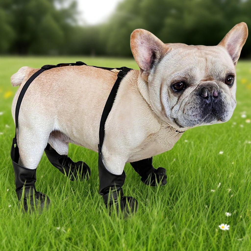 Anti-Dirt Dog Suspender Boots Pet Legging Boots Paw Protector French Bulldog Suspender Boots For Small To Large Breeds