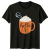 Hello Fall TShirt Cozy Drinks Autumn