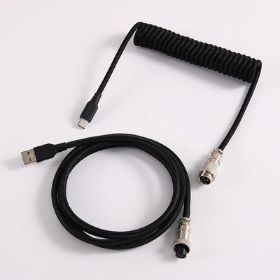 Câble de Clavier 160cm 60pouces Connecteur d'Aviation GX12 USB C Fils pour PC Câble de Données Type C Accessoires d'Interface Matériel Informatique