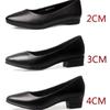 Leather work shoes single shoes women's flat soft sole professional flight attendant women's shoes black leather shoes work shoes comfortable thick he
