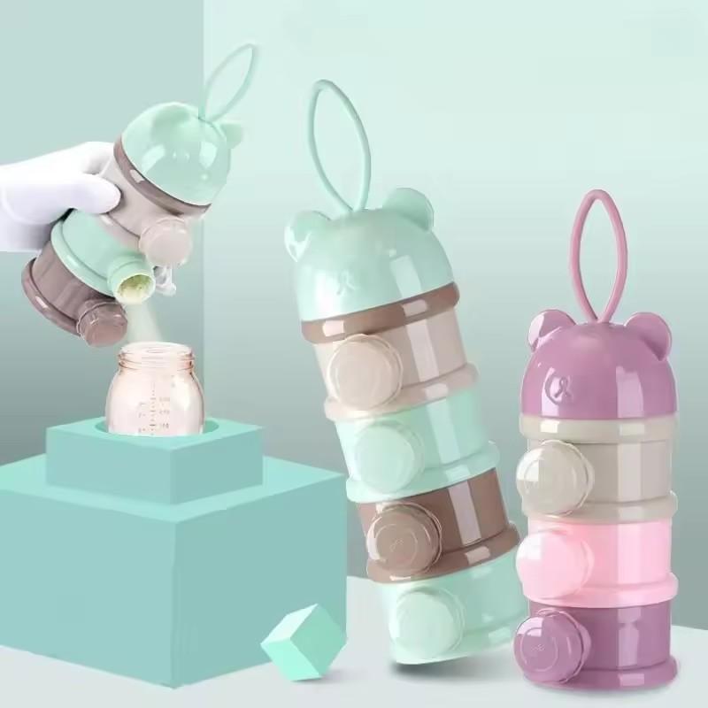 3/4 Layer Portable Milk Powder Bottle Sealed Storage Snack Packaging Tank Suitable for Travel Outdoor Activities Removable TMZ