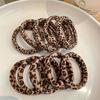 30/40/50pcs Bohemian Leopard Print Hair Ties - Animal Print Elastic Hair Accessories, Suitable for Women,Soft and Durable