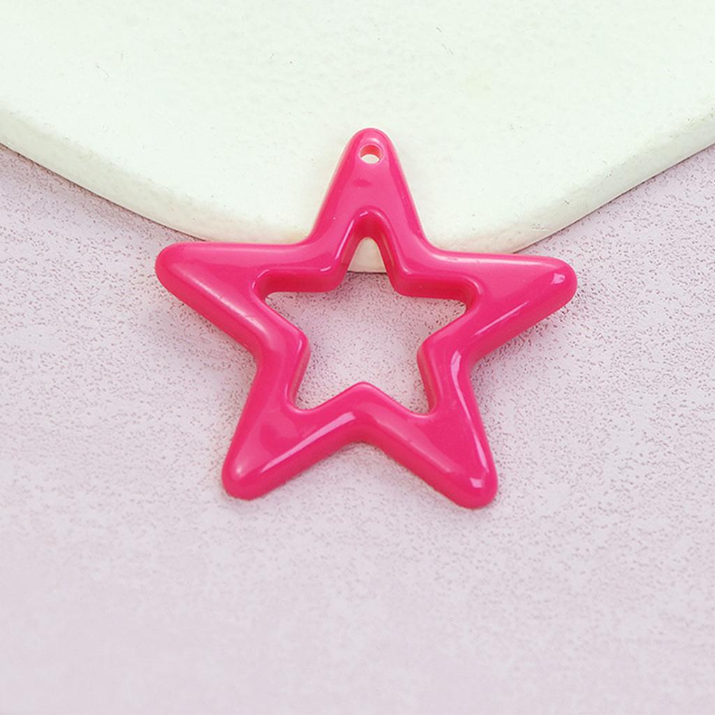 10xFashionable Hollowed Out Star Charm DIY Necklace Earrings Pendant Jewellery Finding Accessory for Jewelry Keychain
