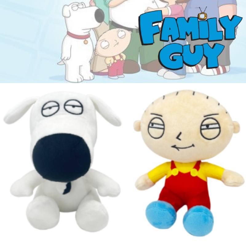 צעצוע קטיפה Family Guy חיה ממולאת מצוירת מצחיקה למעריצים 18*18 ס"מ קטיפה קצרה מילוי כותנת PP אריזת שקית רשת דמויות מצחיקות