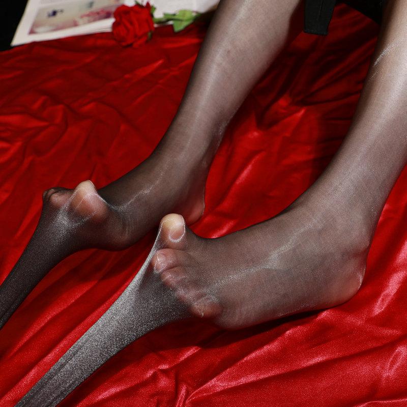 D Oily Stockings Panties Integrated Pantyhose Ultra-thin Sex Belt Jj Set Large Size Men's Oily Leggings