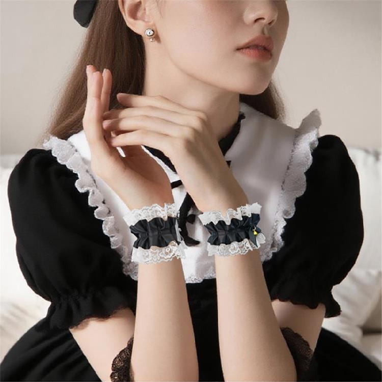 4Pcs Feminine Lace Bows Bells Wrist Jewelry Convertible To Anklet Fashion Accessory For Casual Or Prom Occasion