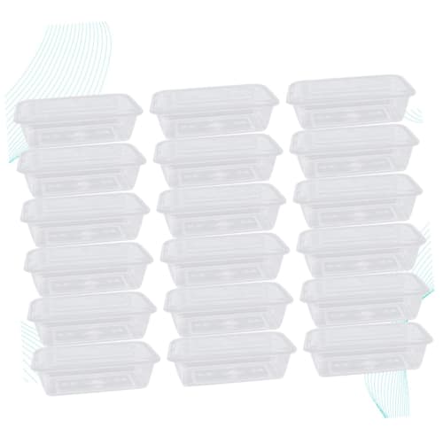 CALLARON 50-Piece Plastic Tray for Food, Microwaveable Lunch Boxes, Disposable Takeout Containers, Togo Container Boxes, Disposable Deli Containers