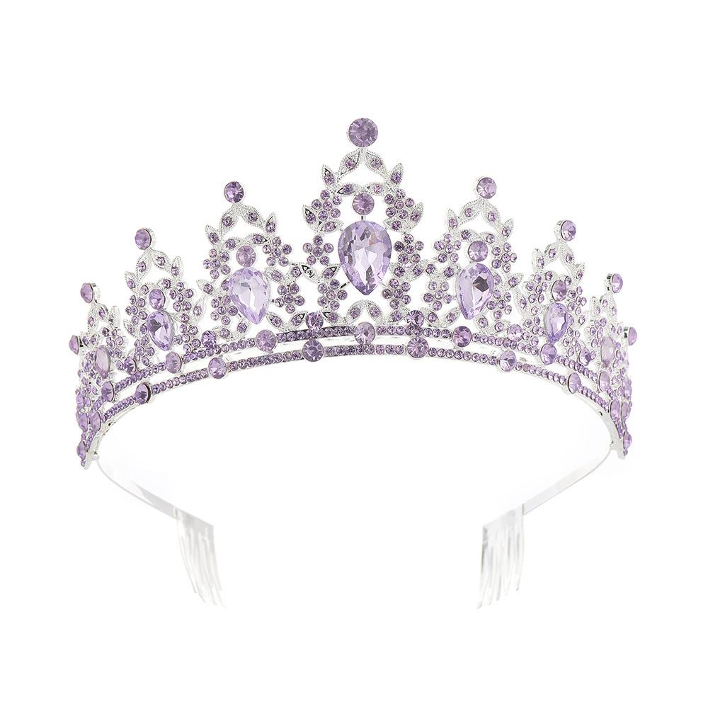 Bride's Crown Headband Alloy Rhinestone  Wedding Crown  Birthday Hair Accessory  Style Headband Accessory