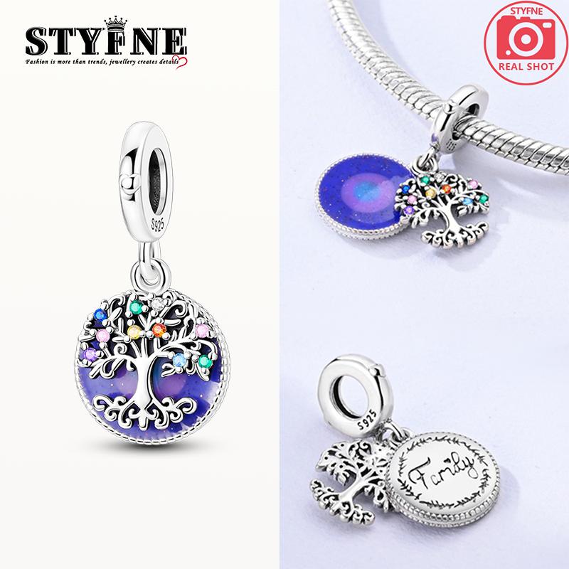 

Original Charms Copper Colorful Life Tree Family Pendants Fit Charms Plata Bracelets For Women Jewelry Making Diy Gifts