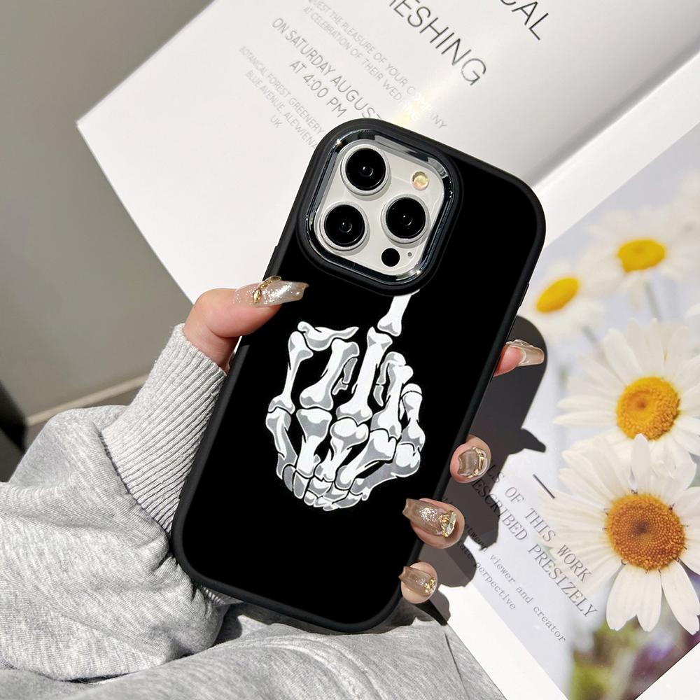 Ae80 Gesture Greeting Design Art Phone Cases for Samsung A13 A32 A53 A04e A54 S23 S24 Ultra Infinix Hot 40i Huawei Metal Camera Protective Back Cover