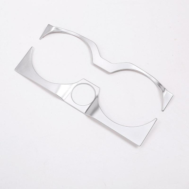 For BMW X3 X4 G01 G02 2018-2021 ABS Chrome Silver Car Central Control Water Cup Holder Frame Trim Car Accessories