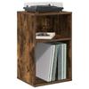 Record Storage Cabinet Smoked Oak 38 X 33 X 61 Cm Engineered Wood