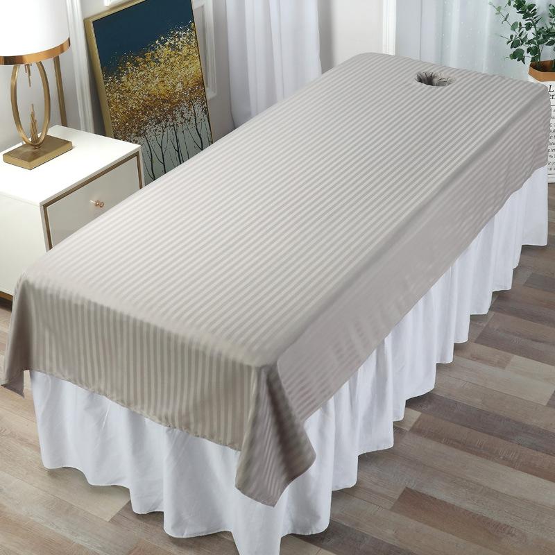 

Многоразовый чехол для массажного стола для красоты, простыня для спа-кровати, салонной кушетки с отверстием для лица, полиэстер-хлопок, простыня против морщин, оптом 120x200cm