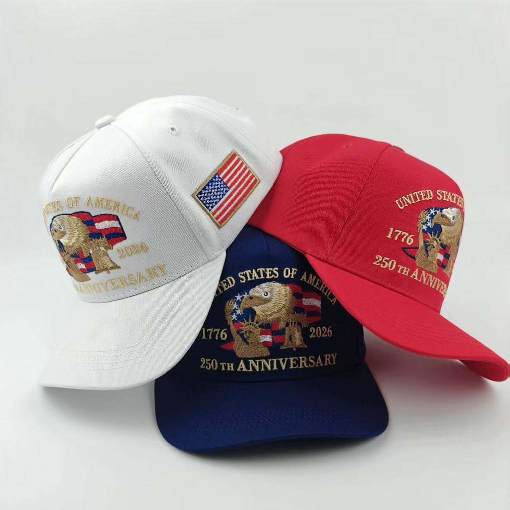 250th Anniversary Hat Baseball Cap Dad Hat Unisex Adjustable Embroidery Hat Outdoor Sun Hat