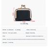Genuine Leather Kiss Lock Coin Purse Mini Jewelry Bag Solid Color Multifunctional Small Storage For Women Ring Necklace Earrings