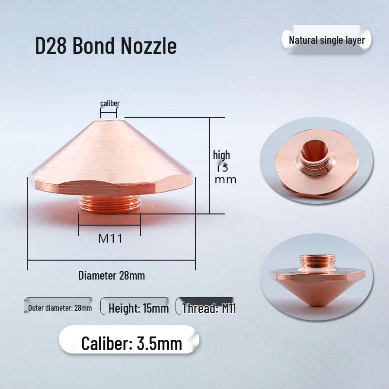 High-Speed Laser Cutting Nozzle for Sheet Metal - Purple Copper, Single/Double Layer