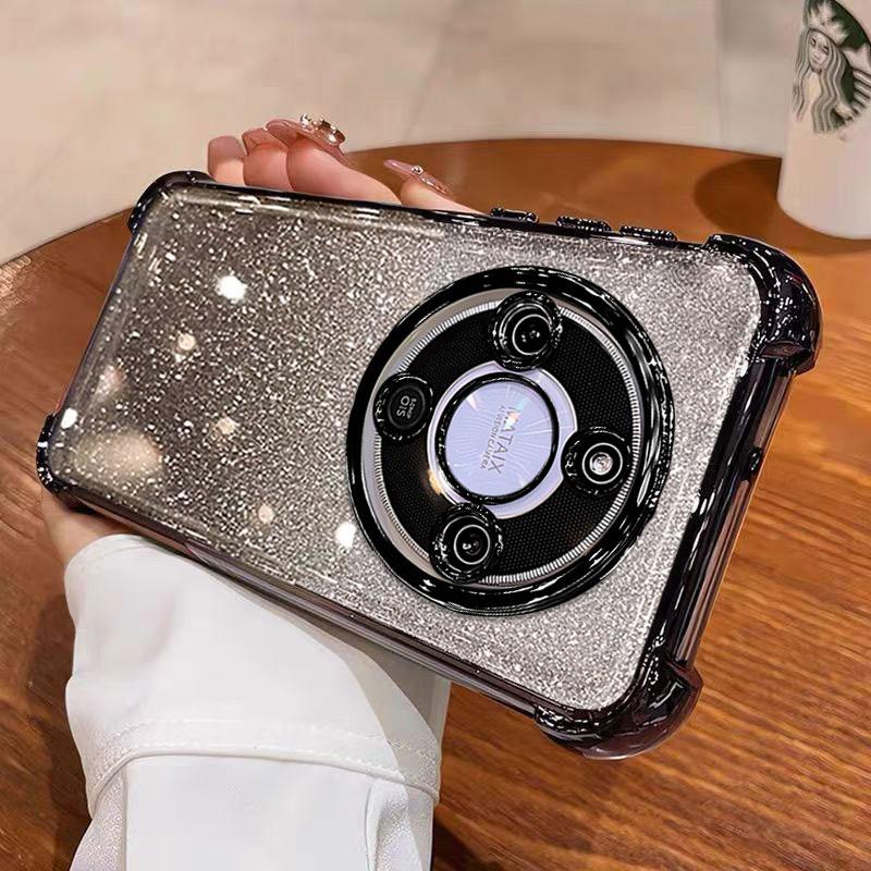 

HonorX9D 5G Case Luxury Shiny Cover For Honor X70 X9D X7D X7C X9C Smart Silicone Shockproof Phone Cases X 9D Bumper Women girl Honor x9D