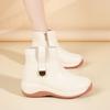 2025 Spring Soft-Soled Wedge Heel Mom Shoes: Thick-Soled, Flat Casual Boots for Height Increase