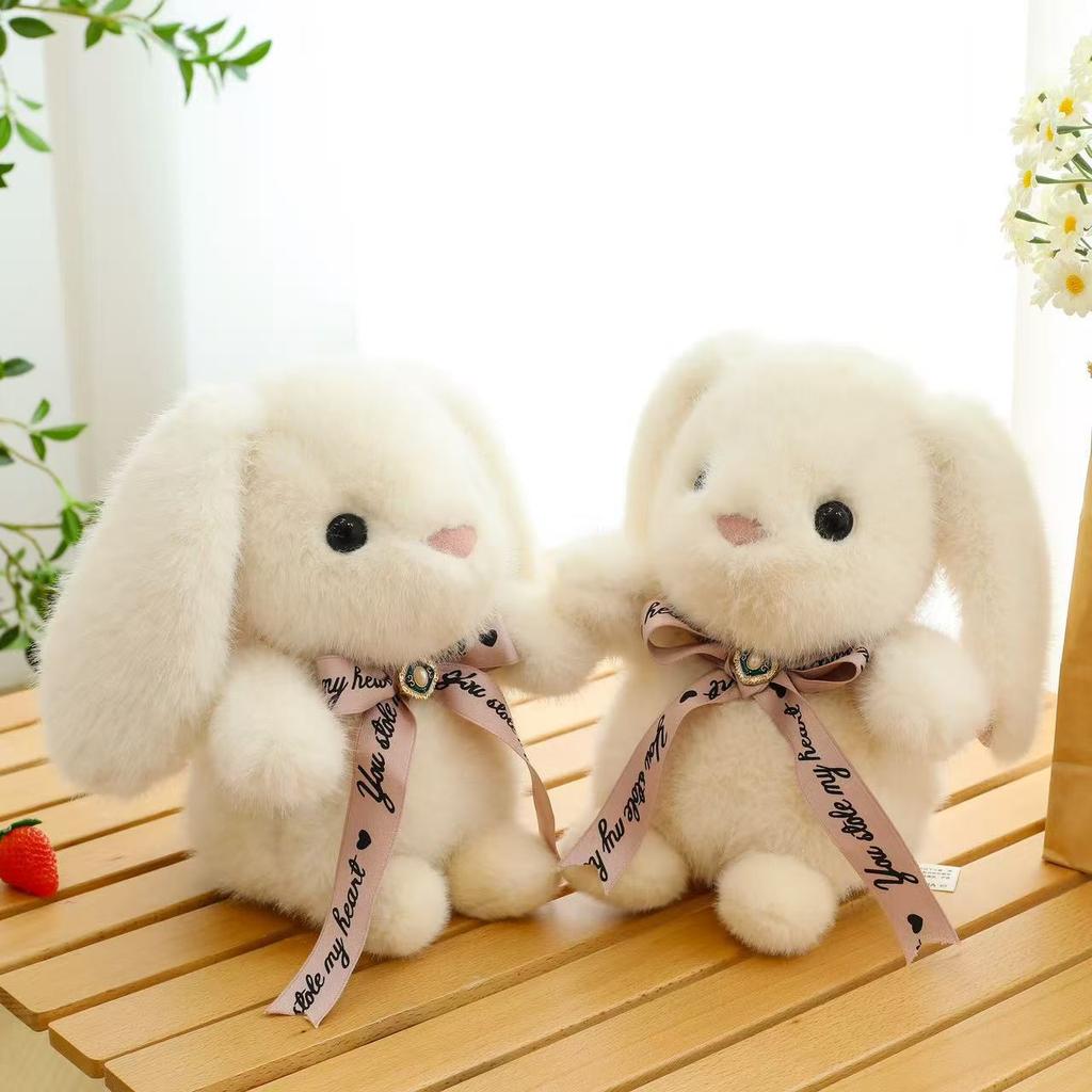Long-eared Rice Marten Rabbit Plush Toy Cute 8-inch Claw Machine Small Doll