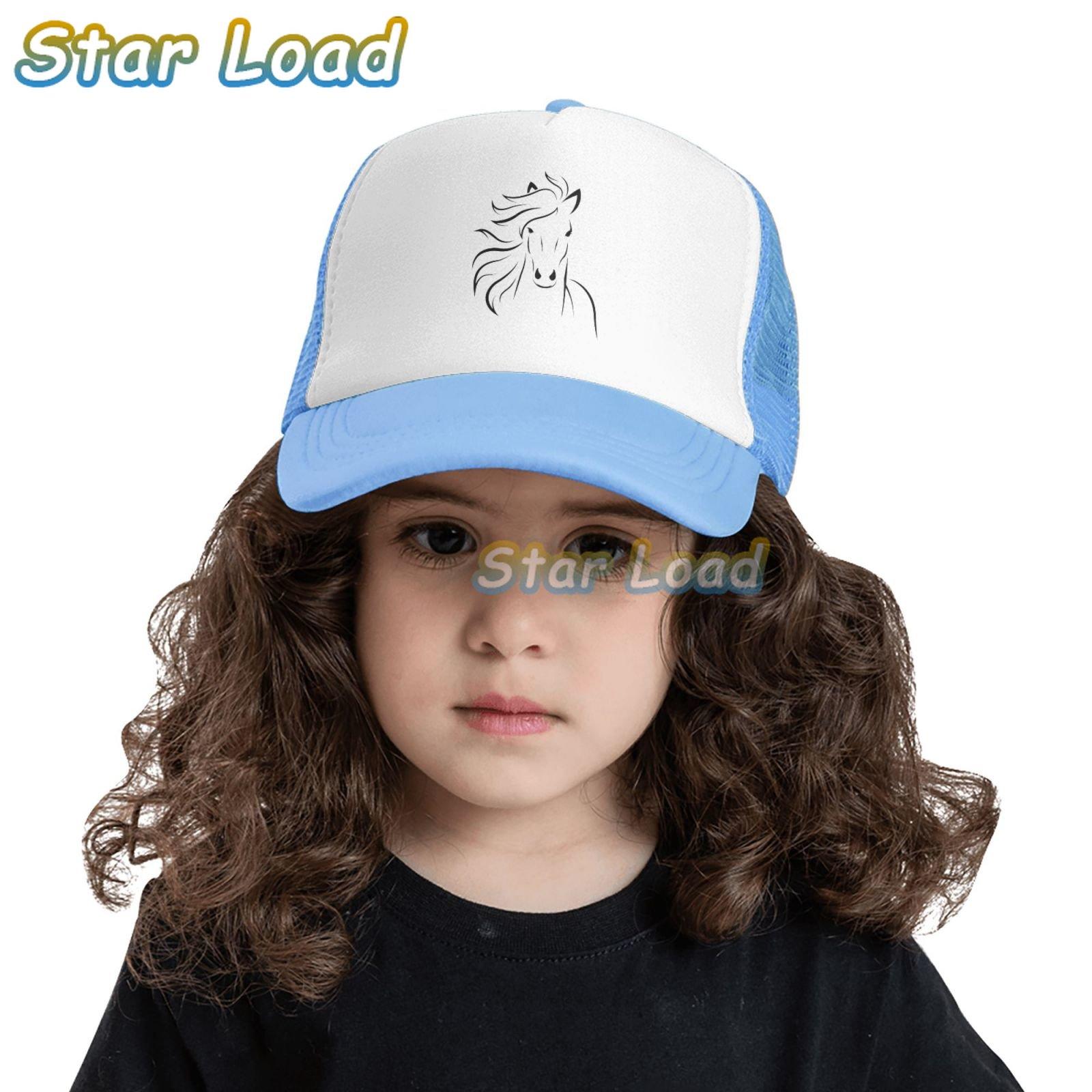 

Повседневная креативная бейсболка с изображением лошадей и животных с принтом унисекс, женская унисекс, шляпы для родителей и детей, сетчатый козырек, уличная солнцезащитная шляпа, регулируемые кепки One Size