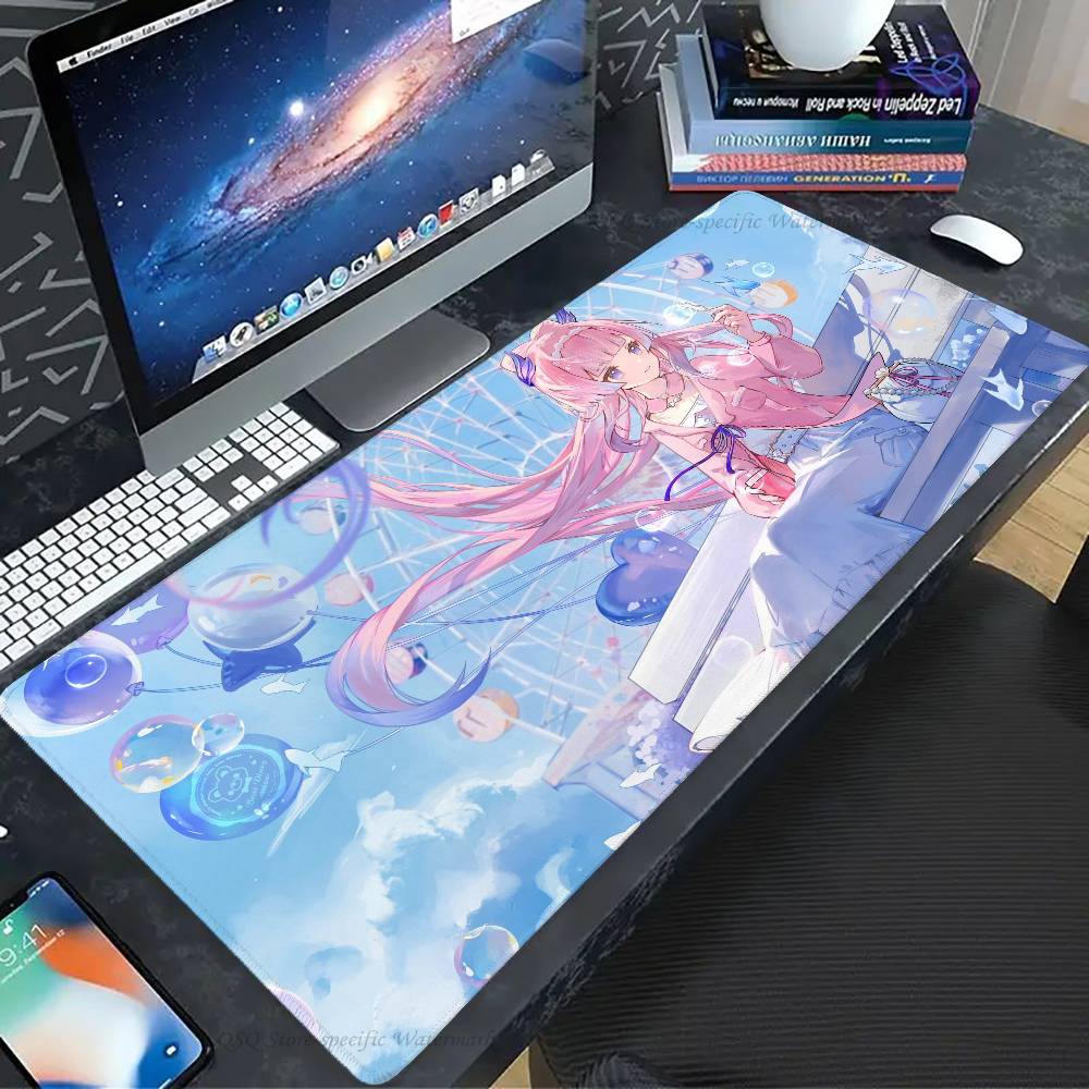 Sangonomiya Kokomi Genshin I-Impact Anime Mousepad Non-slip Suitable For Office Computers Laptops E-sports Game Desk Mats XXL K