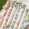 40mm*2m Garden Fence PET Tape Set Floral Yard Stickers for Scrapbooking Journaling DIY Crafts and Art Supplies