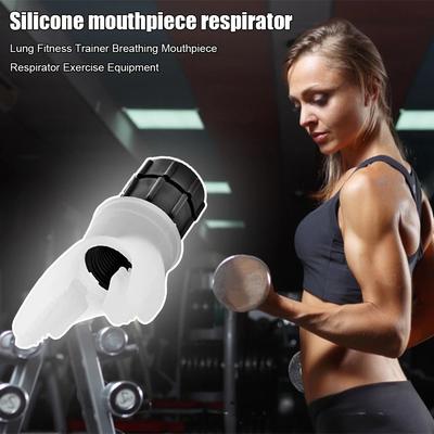 Portable Breathing Trainer Lung Capacity High Altitude Respiratory Exercise Equipment Silicone Mouthpiece Outdoor Fitness Tool