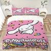3pcs Sweet Cinnamoroll Pattern Bedding Set, 1* Cover + 2*Pillowcases, Printed Bedding Set, Soft and Comfortable.W102