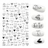 1PCS Black White Butterfly Laser Nail Stickers Nail Art Decoration Abstract Lines Bronzing Flowers Stickers For Nails