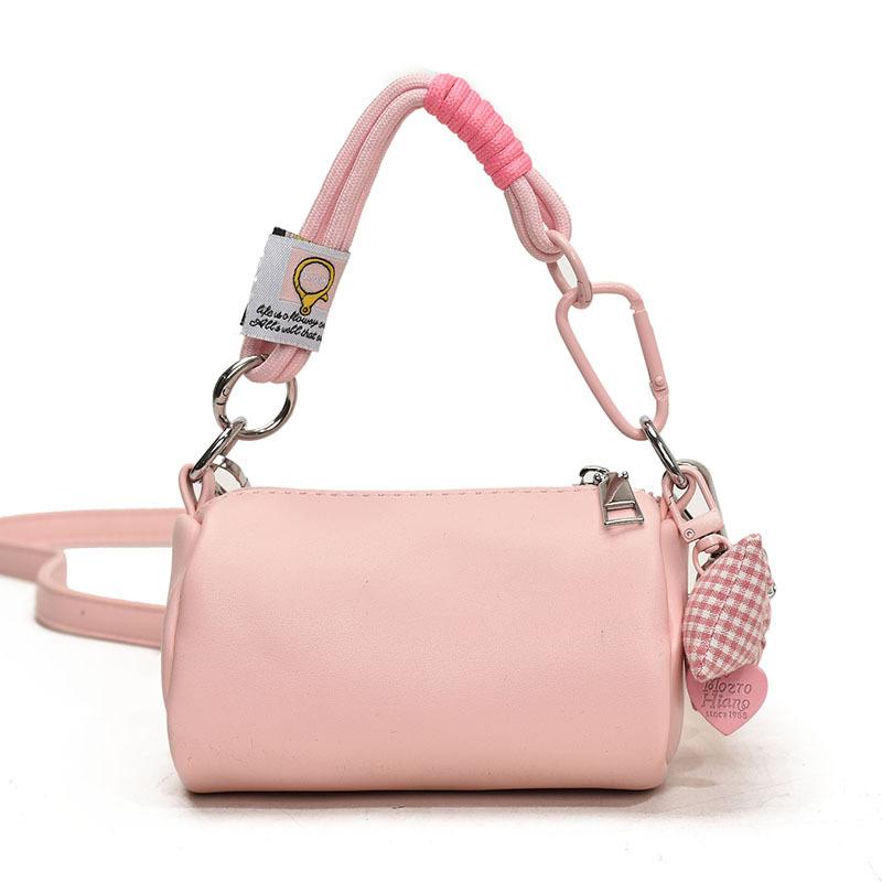 

2025 new Korean niche high-end contrasting color rope knot portable pillow bag casual versatile commuter messenger bag women