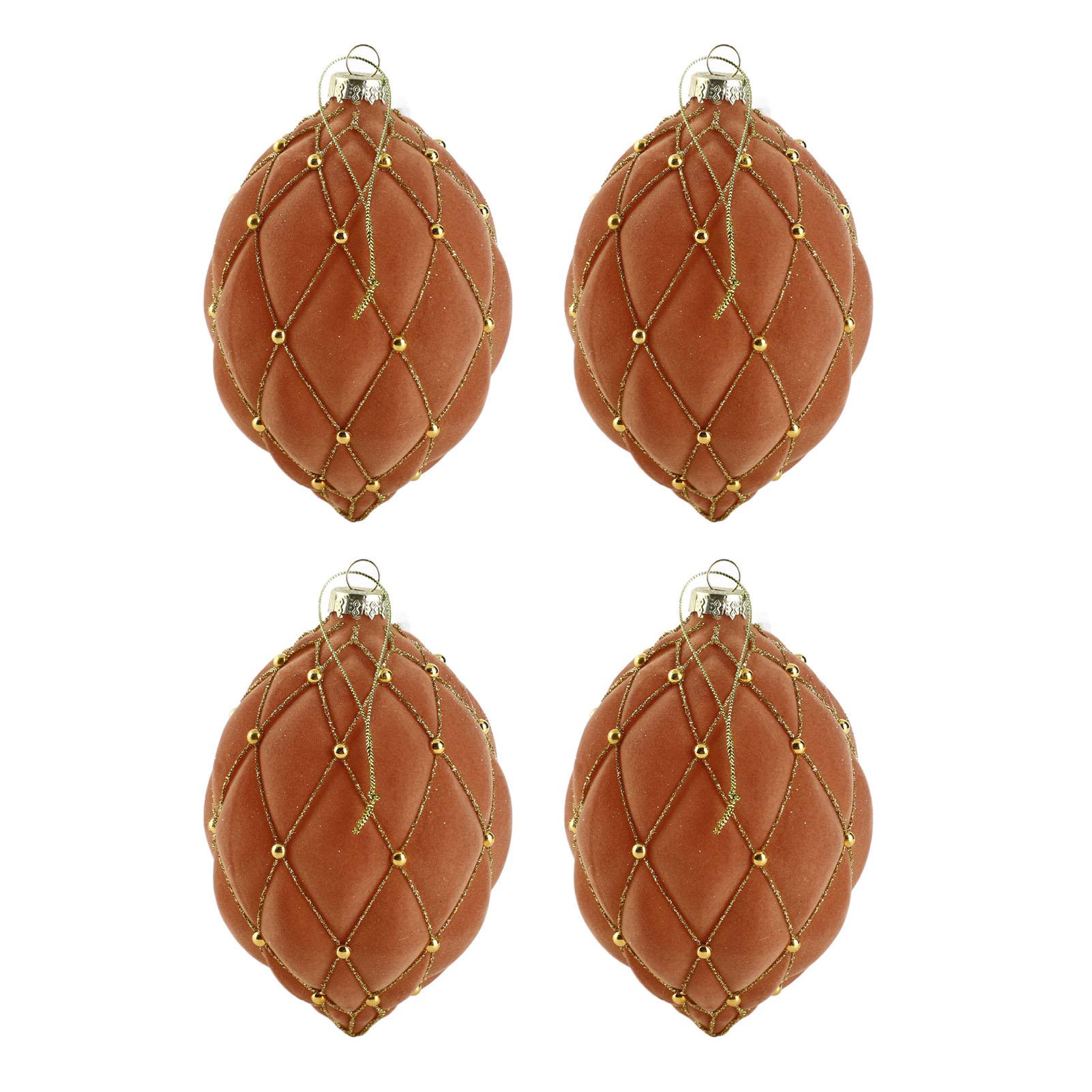 

4 шт. Рождественские шары, украшение для рождественской елки, подвесной шар, украшение для рождественского домашнего декора 10 см Type C светло-коричневого